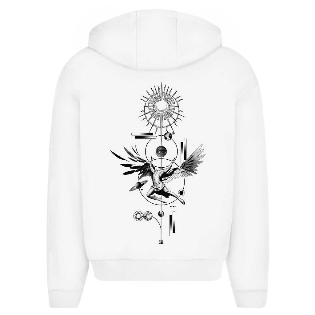 Herren Oversize Zipper Hoodie Engel - Tattoo - Culture