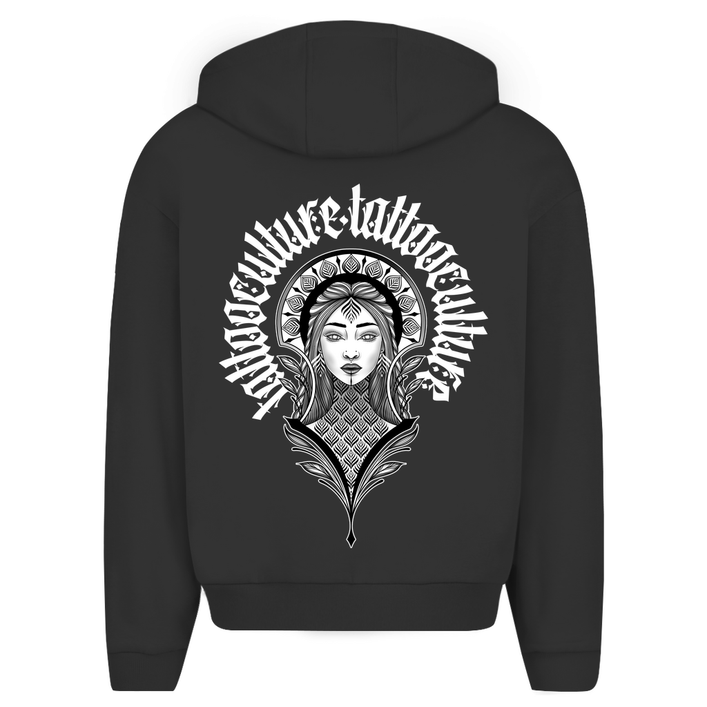 Herren Oversize Zipper Hoodie Frau - Tattoo - Culture