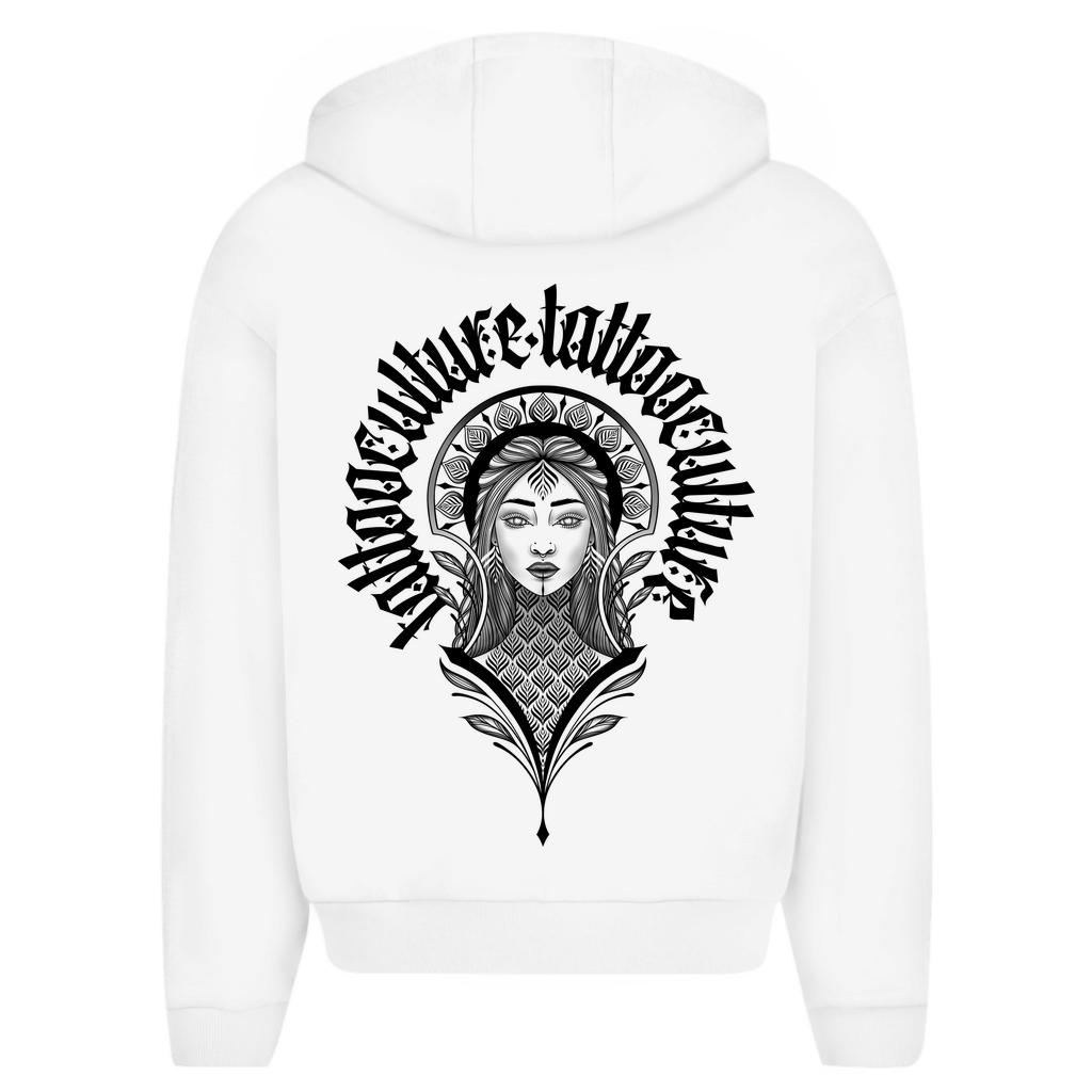 Herren Oversize Zipper Hoodie Frau - Tattoo - Culture