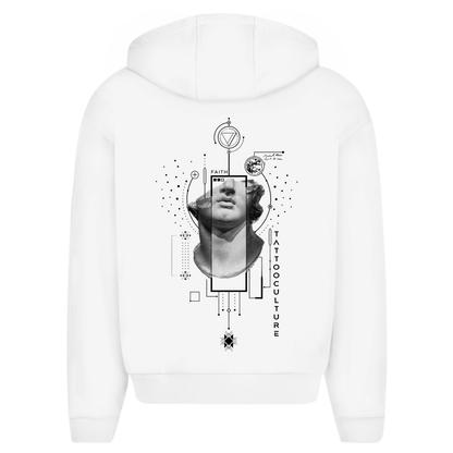 Herren Oversize Zipper Hoodie Greek - Tattoo - Culture