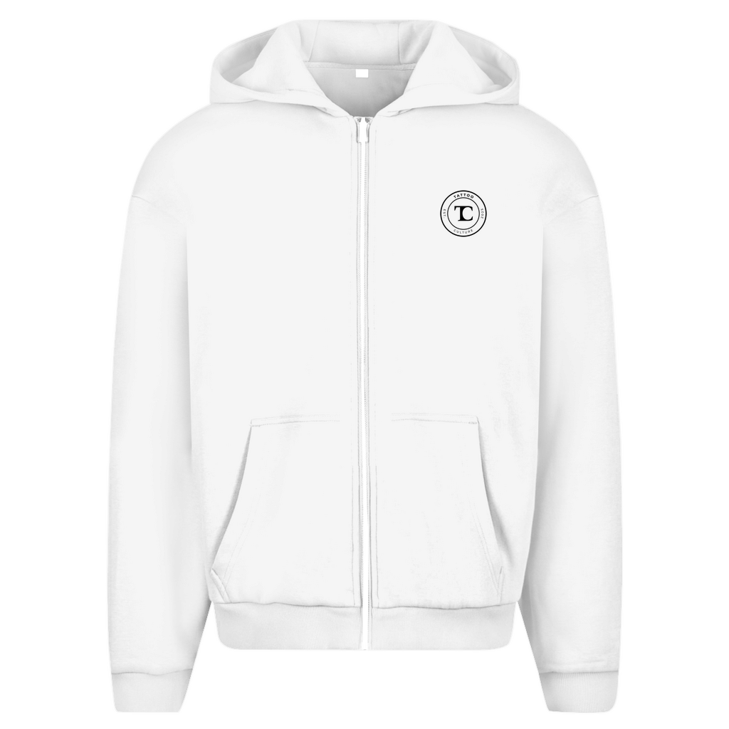 Herren Oversize Zipper Hoodie Greek - Tattoo - Culture