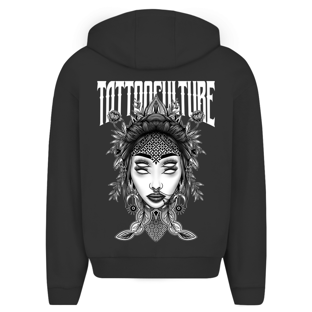 Herren Oversize Zipper Hoodie Medusa - Tattoo - Culture